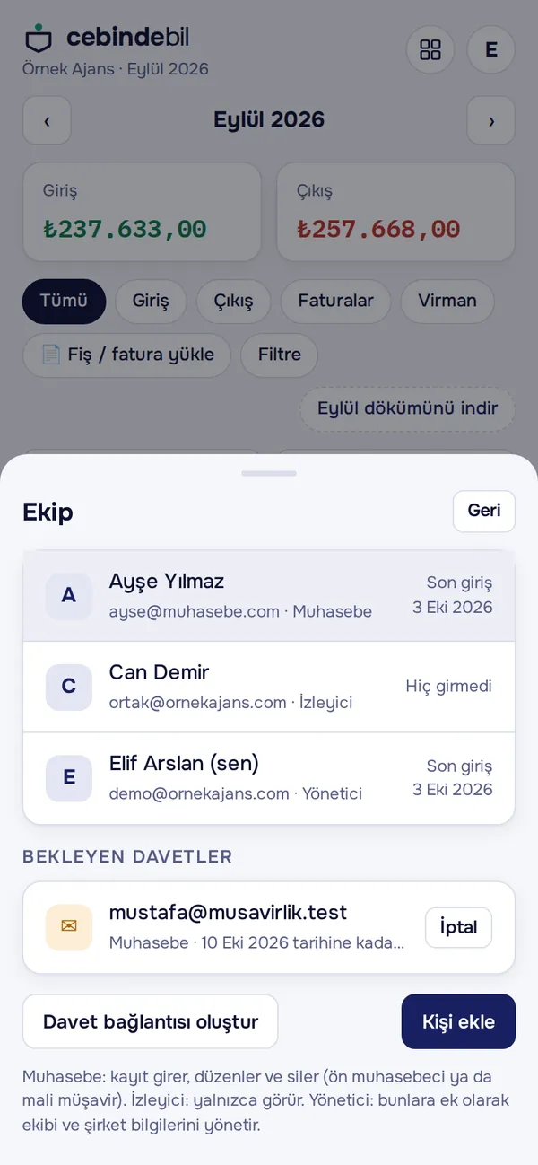 Ekip ekranı